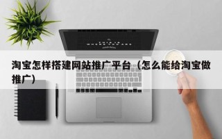 潮州淘宝怎样搭建网站推广平台（怎么能给淘宝做推广）